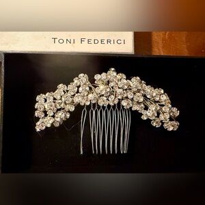 ✨ Toni Federici Crystal Bridal Hair Comb – Couture Sparkle💎
